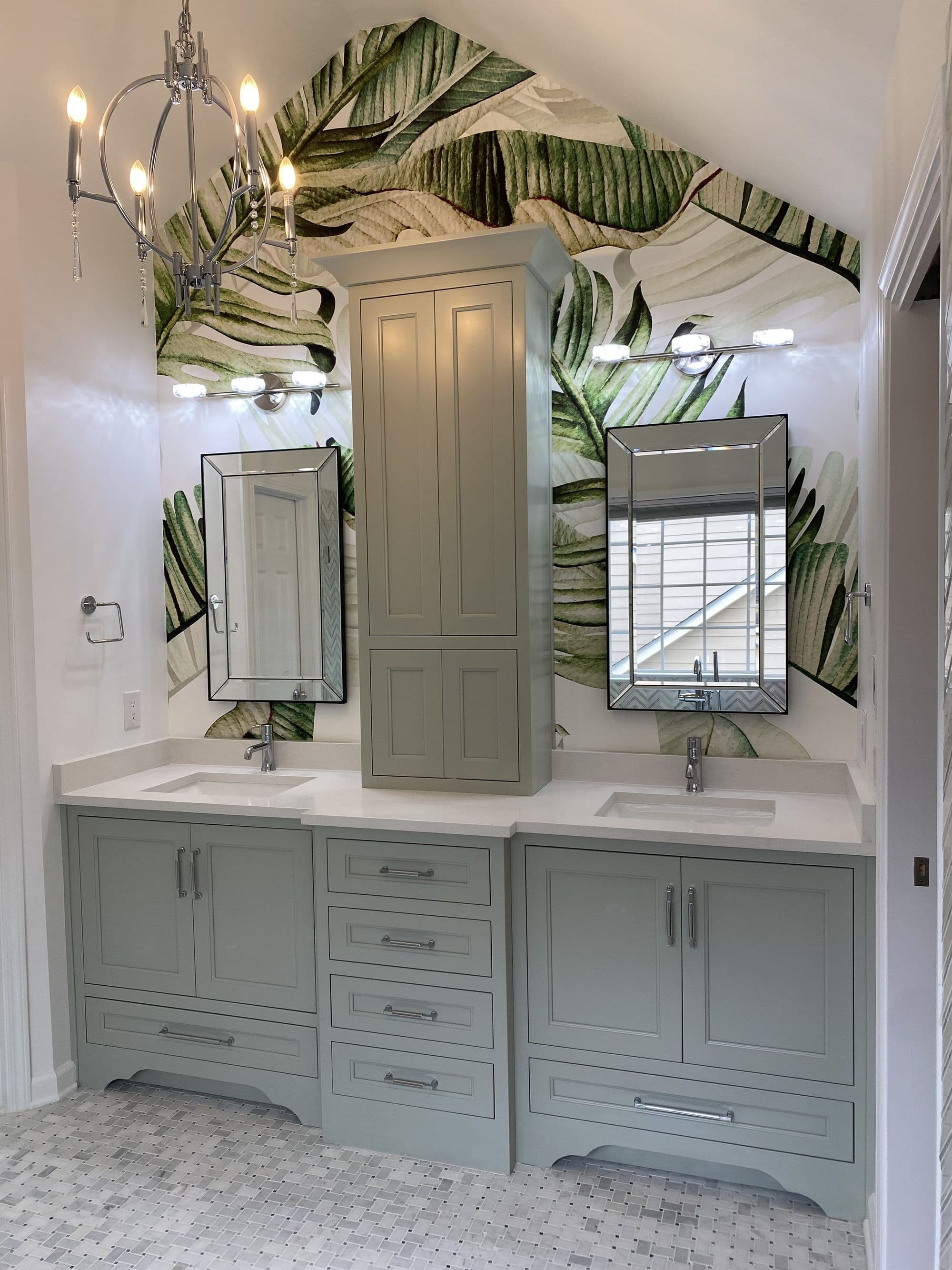 Tropical Glam Meets Herringbone Luxe